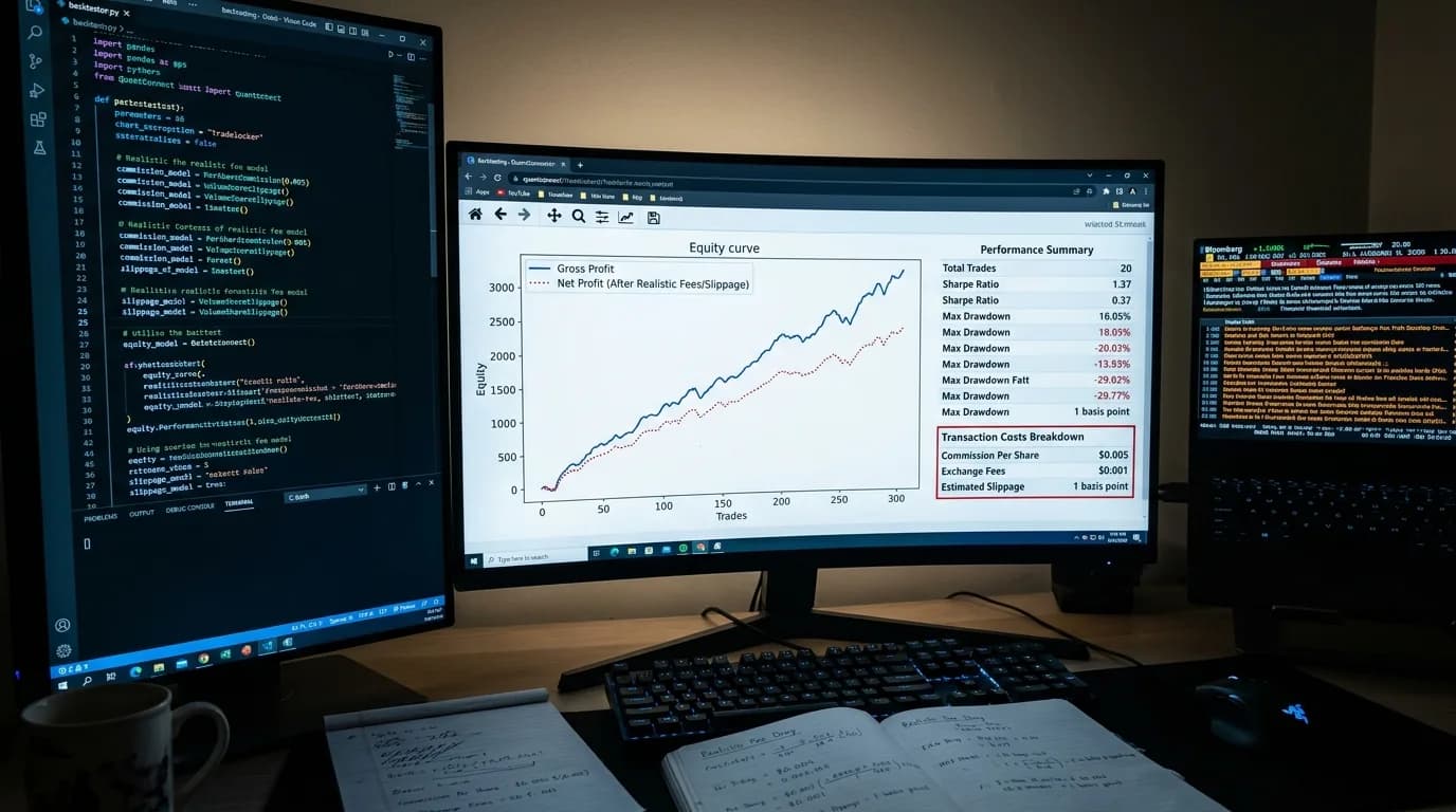 Backtesting With Realistic Fees and Commissions