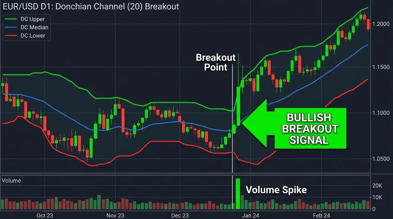Donchian Channel Breakout Strategy: The Turtle Traders' Secret